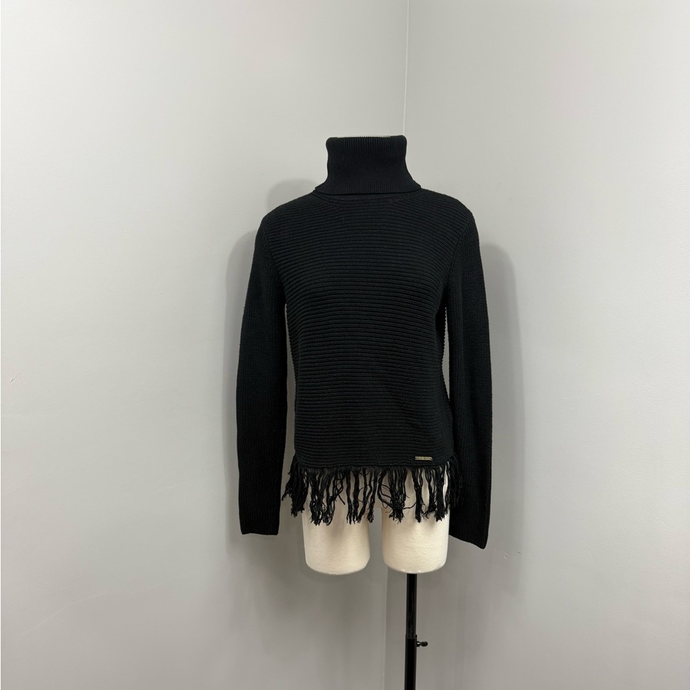 Michael Koss‎ Black Knit Turtleneck Sweater